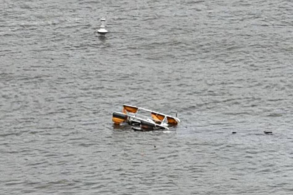 Caída de helicóptero en el río Hudson. Foto: captura