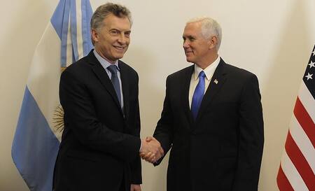 Mauricio Macri y Mike Pence