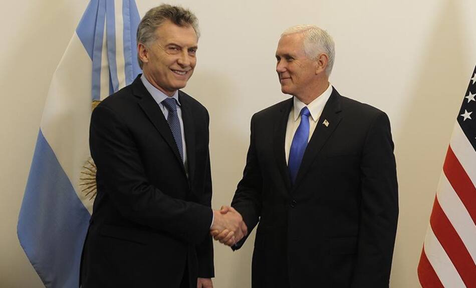 Mauricio Macri y Mike Pence