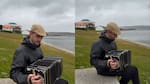 El Himno Nacional sonó en Malvinas y emocionó al país: el video de un músico argentino y su bandoneón que es viral en redes