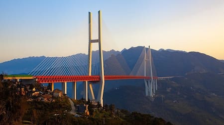 El impresionante puente creado en China. Foto: X