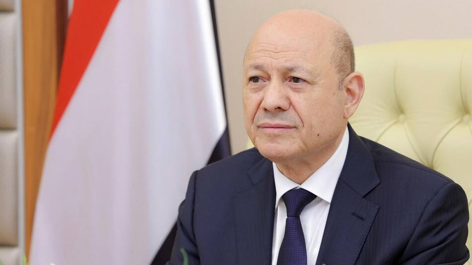 El presidente del Consejo de Liderazgo del Yemen, Rashad al Alimi. Foto: X @PresidentRashad