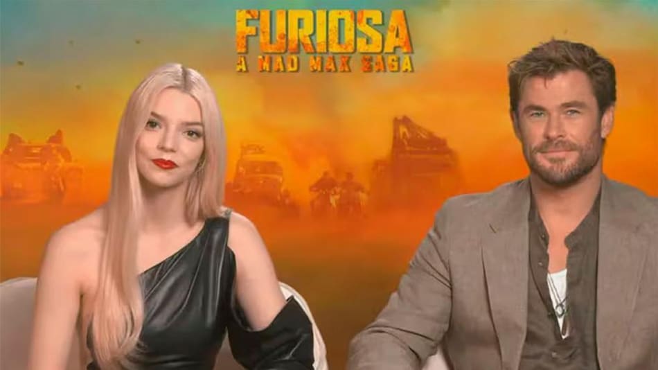 Anya Taylor-Joy y Chris Hemsworth. Foto: Captura de video.