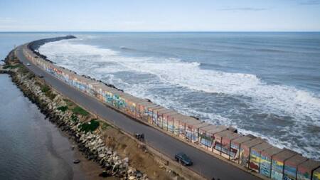 VIDEO: pescan un tiburón gigante de 142 kilos en la Escollera Sur en Mar del Plata