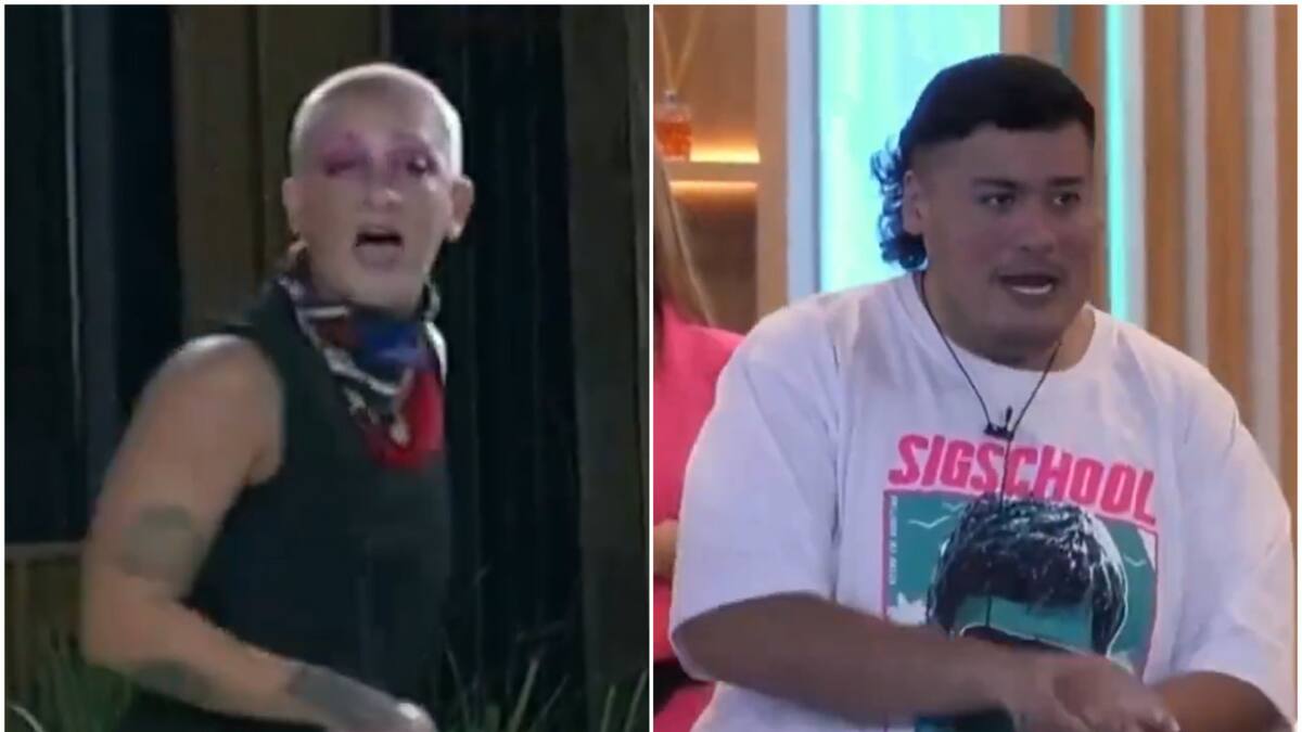 Picante enfrentamiento entre Furia y Manzana. Fotos: captura Telefe.