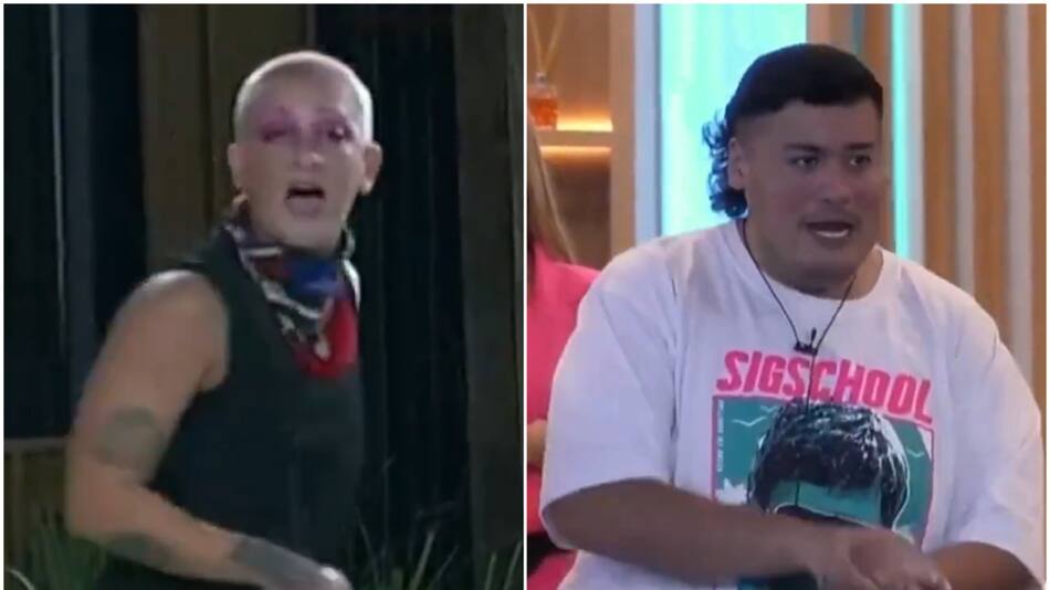 Picante enfrentamiento entre Furia y Manzana. Fotos: captura Telefe.