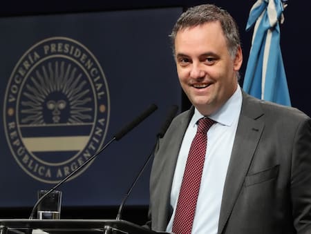 Manuel Adorni, vocero presidencial. Foto: presidencia