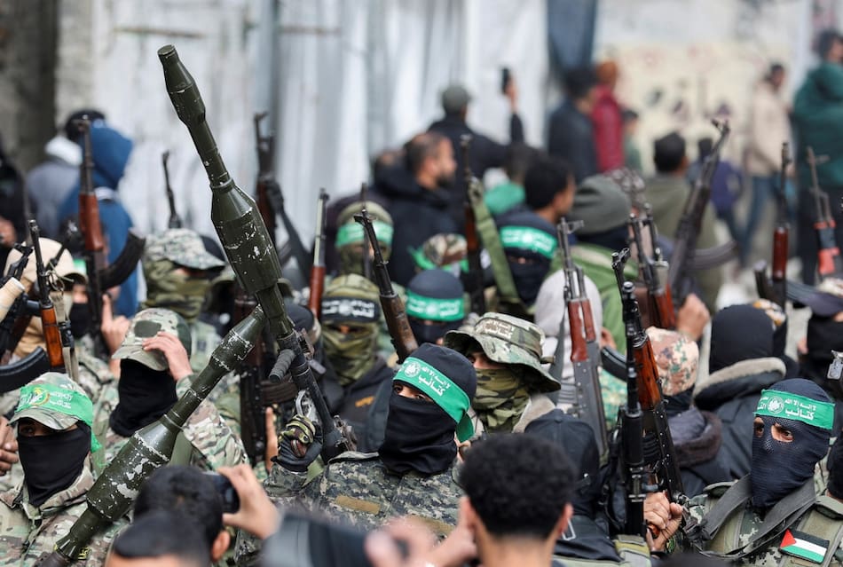 Milicianos de Hamás. Foto: Reuters/Ramadan Abed
