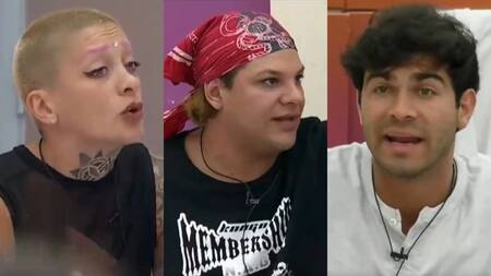 Violenta discusión en Gran Hermano. Fotos: Captura.