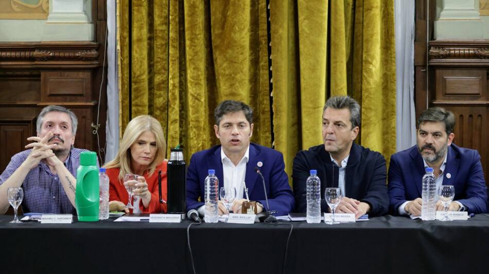 Reunión del PJ Bonaerense. Foto: X @BonaerensePJ