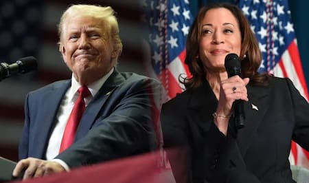 Donald Trump y Kamala Harris, los candidatos a las elecciones en EEUU. Foto: Reuters.