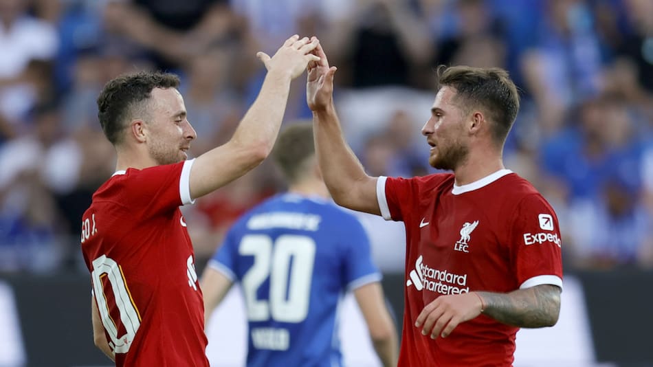 Debut de Alexis Mac Allister con la camiseta del Liverpool. Foto: EFE.