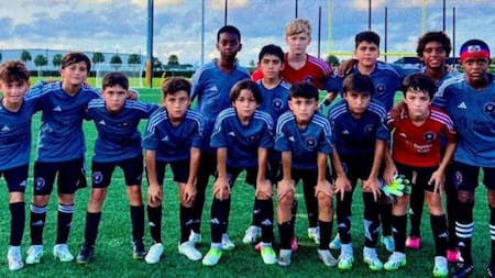 Thiago Messi en las inferiores del Inter Miami. Foto: NA.