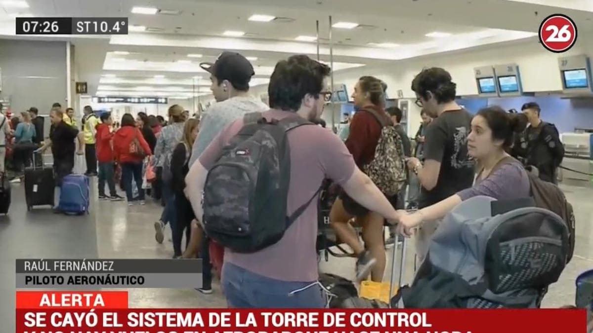 Raúl Fernández, piloto aeronáutico, sobre caída de sistema en Aeroparque (Canal 26)