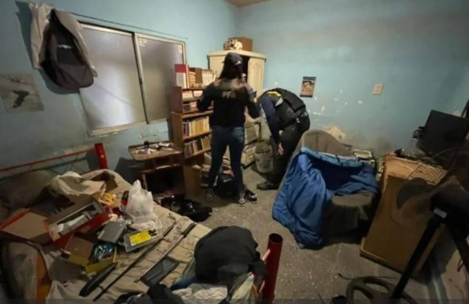 Allanamiento en San Pedro. Foto: Policía.