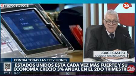 Jorge Castro sobre los números positivos de la economía de Estados Unidos