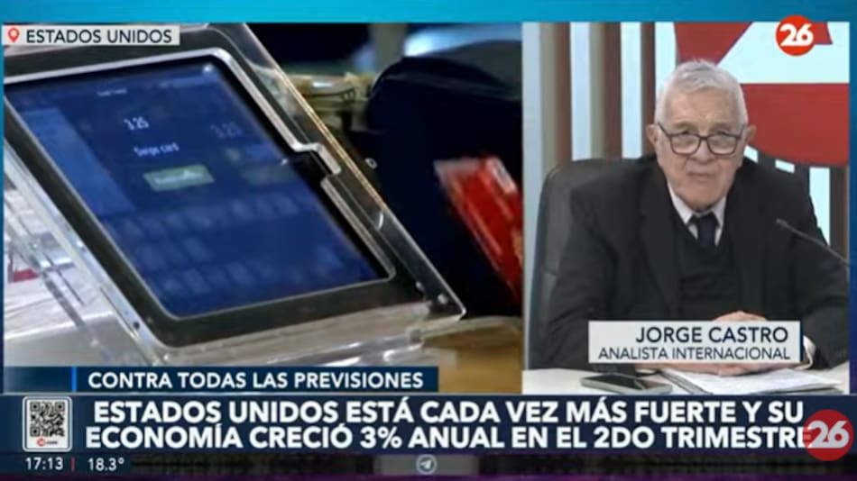Jorge Castro sobre los números positivos de la economía de Estados Unidos