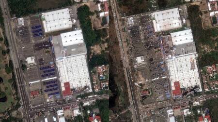 El antes y después de Acapulco tras el paso del huracán Otis en México. Foto: Reuters.