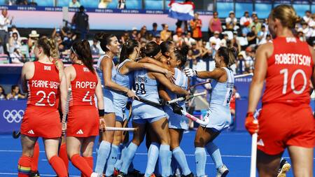 Las Leonas ante Gran Bretaña en los Juegos Olímpicos París 2024.