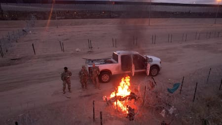 Controles en la frontera entre México y el estado de Texas. Foto: REUTERS.