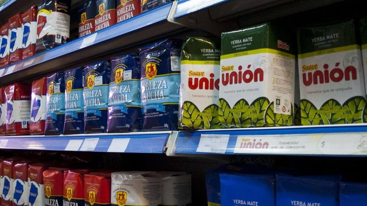 Yerba mate, supermercado, góndola, NA