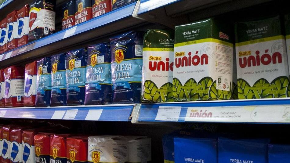 Yerba mate, supermercado, góndola, NA