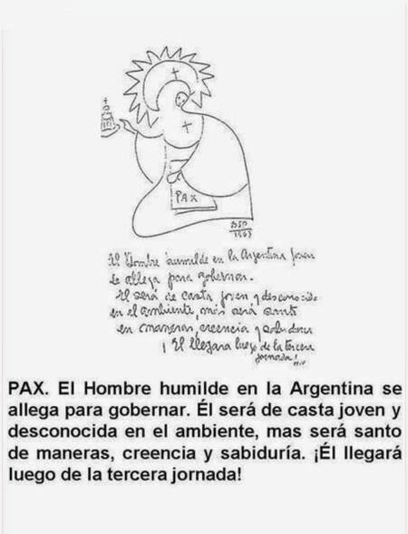 El dibujo con el que el Nostradamus argentino habría predicho la victoria de Javier Milei en el balotaje. Foto: Twitter.