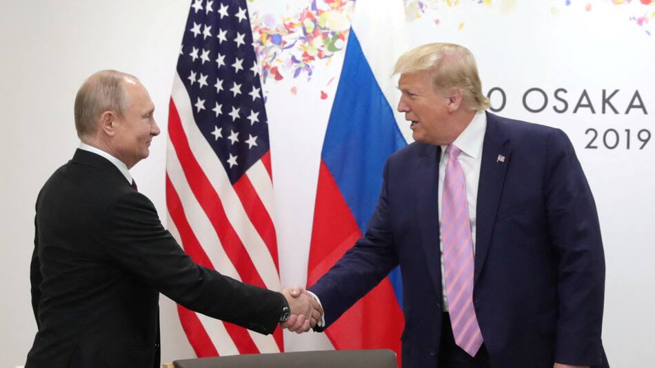 Donald Trump y Vladímir Putin, en una imagen del 2019. Foto: Reuters.