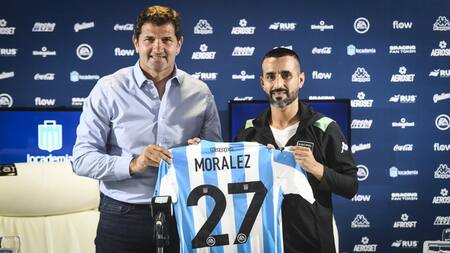 Maxi Moralez en Racing. Foto: Prensa Racing.