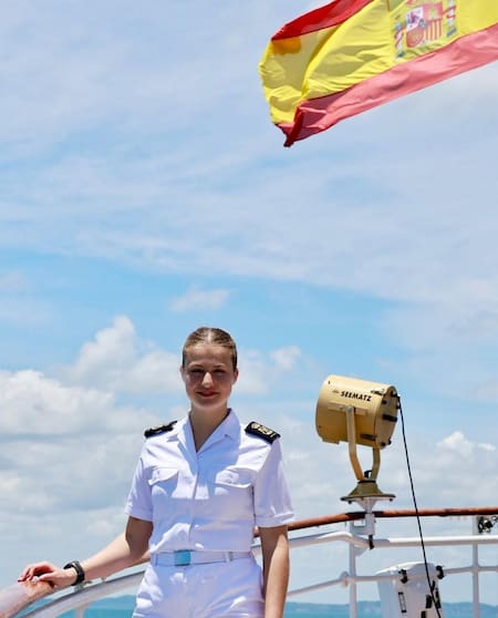 La princesa Leonor de España durante su formación militar. Foto: Instagram / casareal.es.