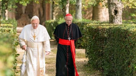 "Los dos papas". Foto: NA.