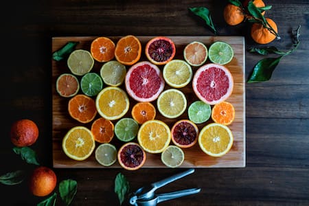 Frutas, citricos. Foto Unsplash.