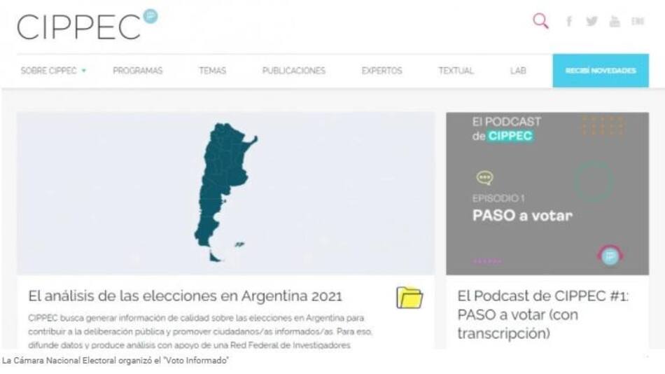 "Voto informado", la plataforma on line para compartir el momento del voto
