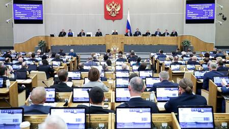 La Duma, en plena votación. Foto: Reuters
