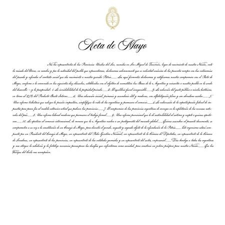 El texto del Pacto de Mayo. Foto: presidencia