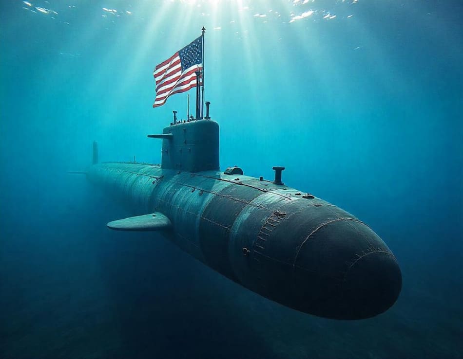 Estados Unidos desarrolla un nuevo submarino. Foto: IA Freepik