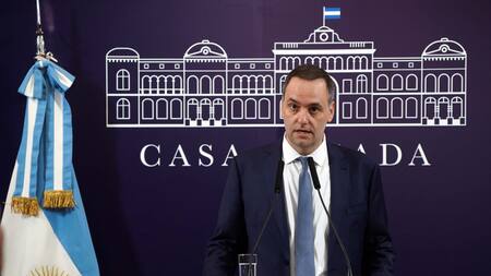 Vocero presidencial, Manuel Adorni. Foto: Télam