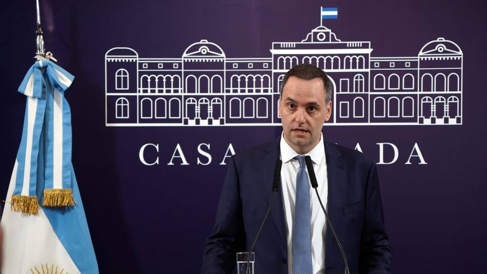 Vocero presidencial, Manuel Adorni. Foto: Télam