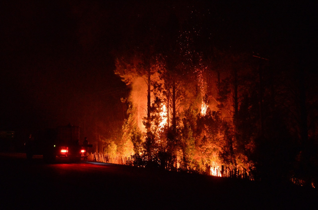 Incendios en El Bolsón. Foto: Reuters/Marcelo Martinez