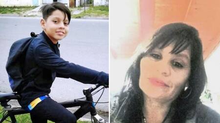 Thiago Contreras (13) y María Sandra Aguer (53) fueron brutalmente asesinados. Foto: NA.