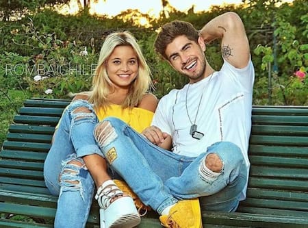 Emilia Mernes y Fer Vázquez cuando estaban juntos en Rombai. Foto: Instagram/rombai_