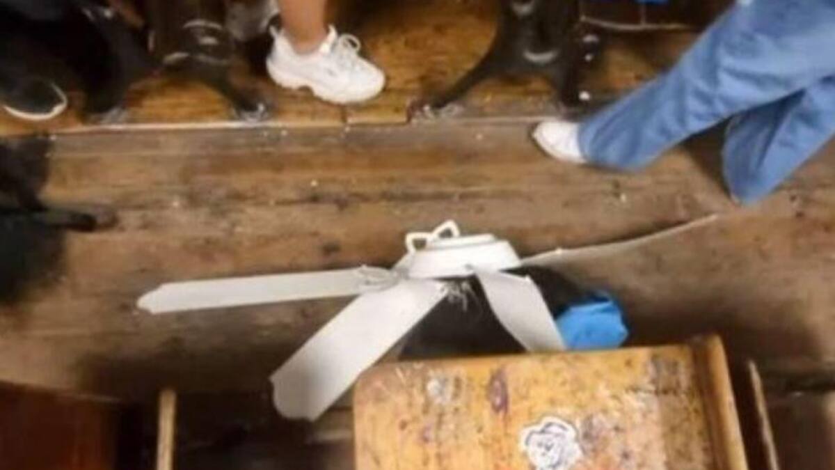 Caída de ventilador en el Nacional Buenos Aires, foto NA