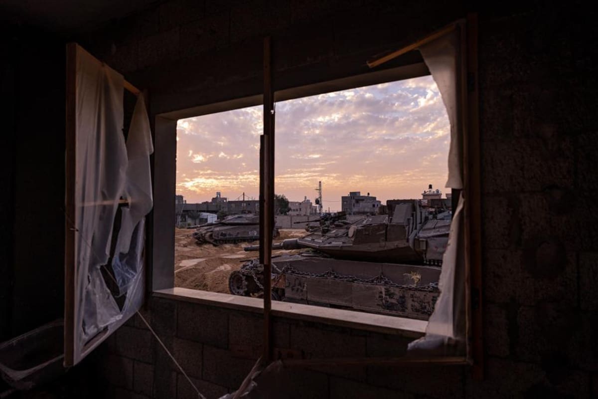 El Ejército de Israel a lo largo de la Franja de Gaza. Foto: Efe
