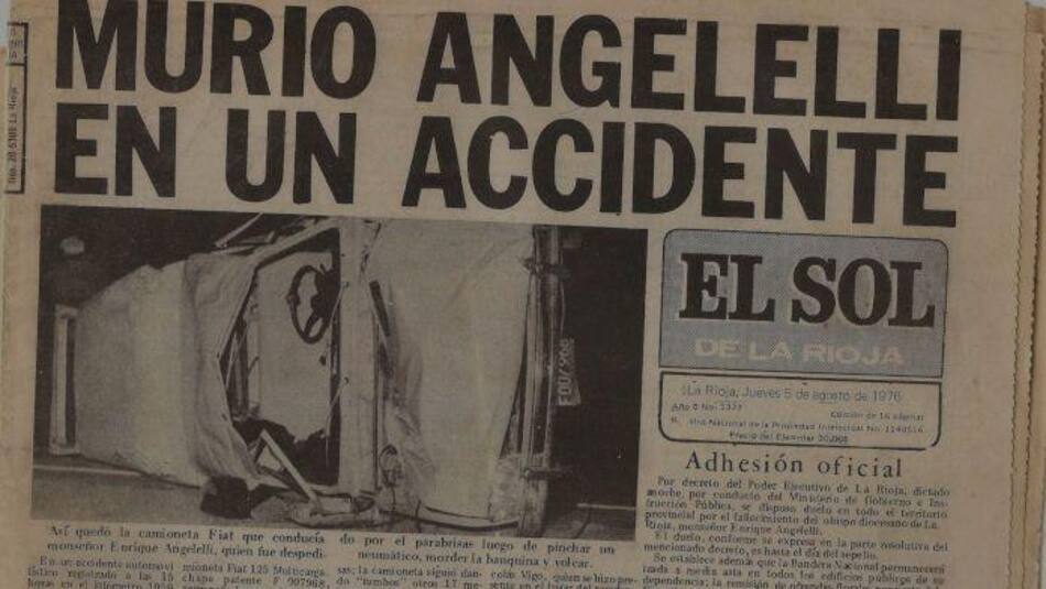 Portada de los diarios sobre la muerte de Monseñor Enrique Angelelli