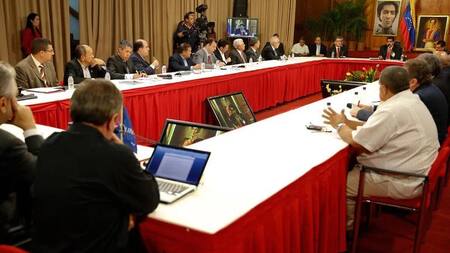 Diálogo entre el régimen de Maduro y oposición. Foto: REUTERS