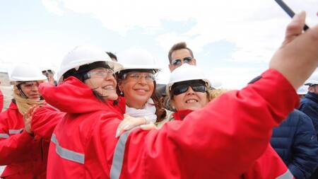 Cristina Fernández de Kirchner recorrió las obras de construcción de la represa hidroeléctrica Néstor Kirchner