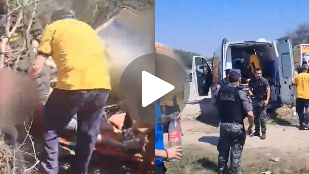 Así fue el rescate tras el accidente aéreo en Córdoba.
