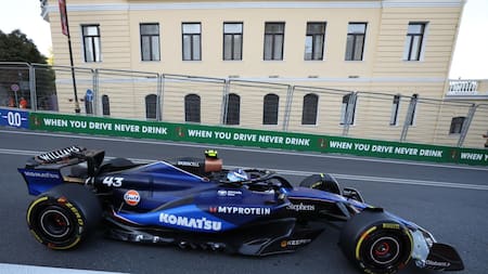 Franco Colapinto en el Gran Premio de Bakú. Foto: EFE.