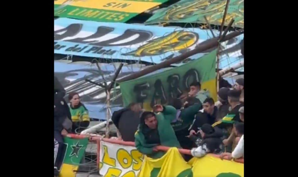 Violenta pelea en la tribuna de Aldosivi