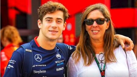 Franco Colapinto y su representante, María Catarineu. Foto: Instagram @francocolapinto.